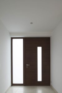 timber aluminium entrance door in northern Ireland house
