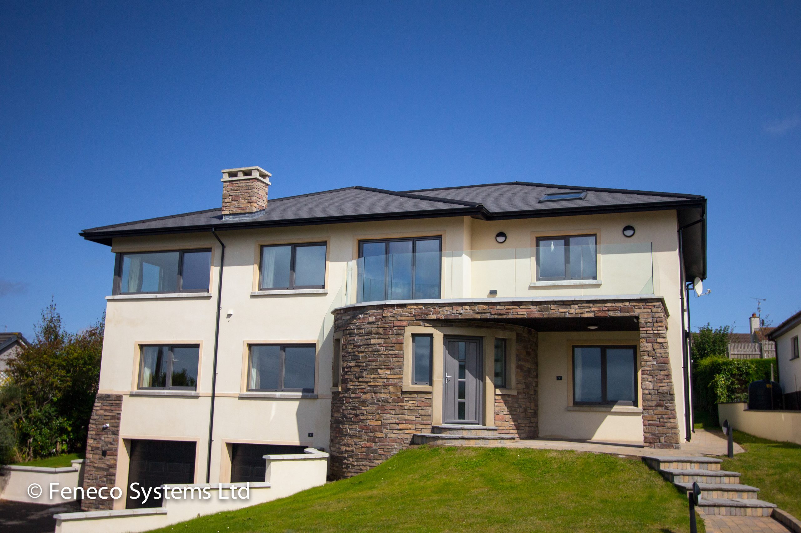 Timber aluminium Internorm windows and doors installed by Feneco Systems in Northern Ireland